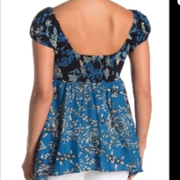 🆕FREE PEOPLE BABYDOLL HAWAIIAN COMBO TOP(Sz. XS) - Picture 5 of 13